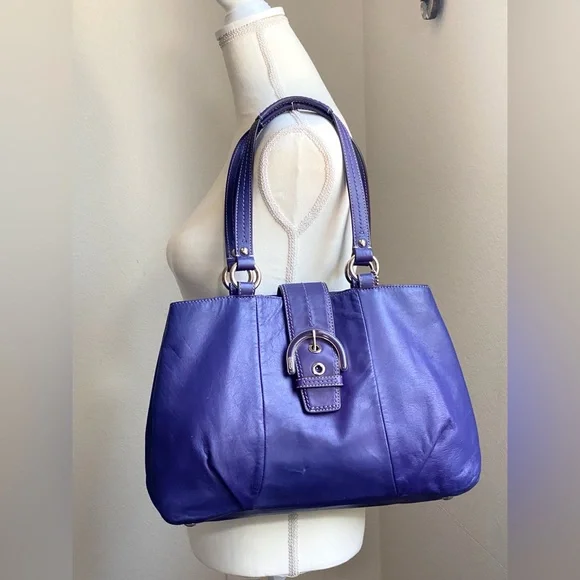 Coach Purple Leather Soho East West Shoulder bag - Picture 12 of 12
